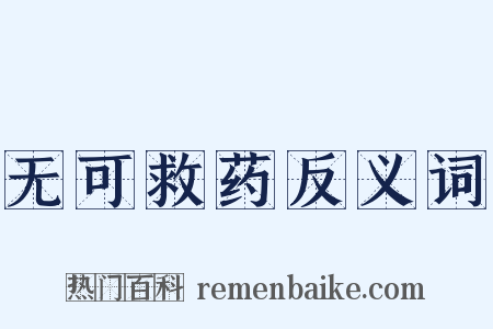 无可救药反义词是什么意思的图片